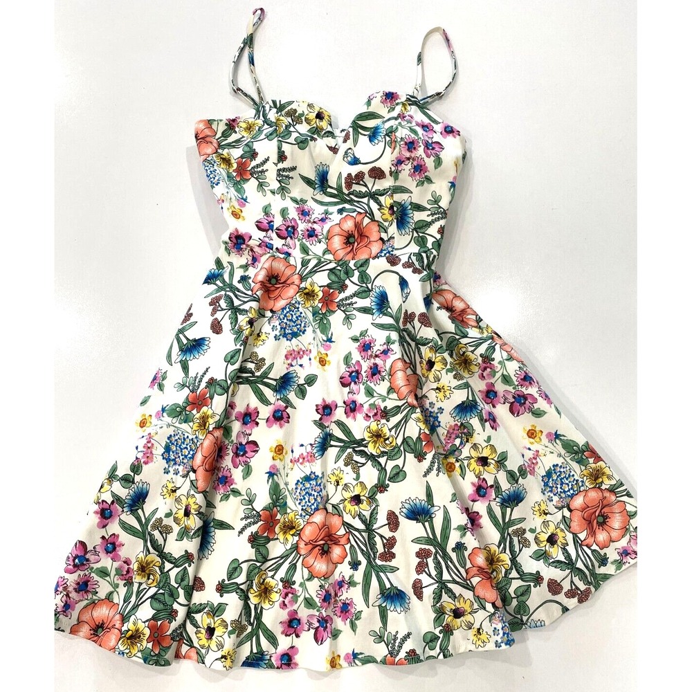 Trixxi Floral Summertime Fun Sundress NWT Juniors Size 5 White Floral MSRP $69